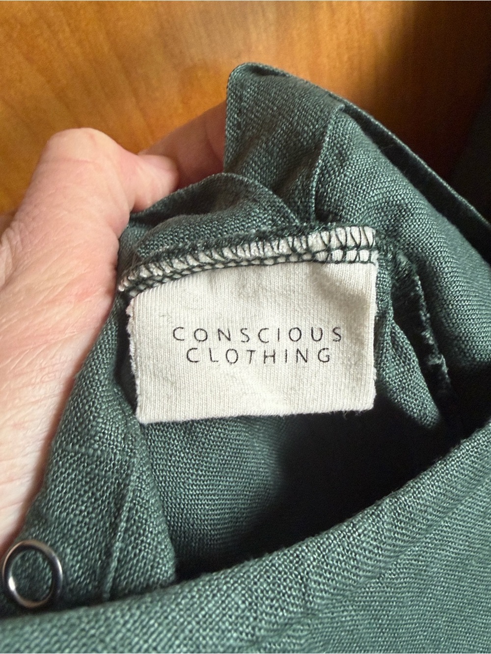 Large Conscious Clothing Lisbon Romper in Spruce - Picture 6 of 6